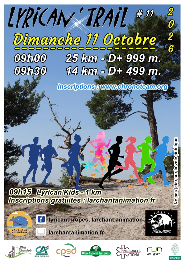 Le Lyrican'Trail 2026 aura lieu le dimanche 11 octobre !